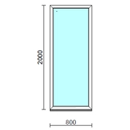 Fix ablak.   80x200 cm (Rendelhető méretek: szélesség 75-84 cm, magasság 195-204 cm.) Deluxe A85 profilból