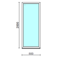Fix ablak.   80x200 cm (Rendelhető méretek: szélesség 75-84 cm, magasság 195-204 cm.) Deluxe A85 profilból
