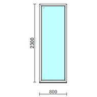 Fix ablak.   80x230 cm (Rendelhető méretek: szélesség 75-84 cm, magasság 225-234 cm.)   Green 76 profilból