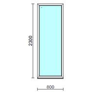 Fix ablak.   80x230 cm (Rendelhető méretek: szélesség 75-84 cm, magasság 225-234 cm.)   Green 76 profilból