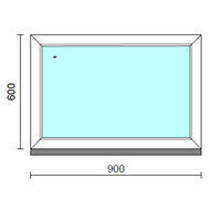 Fix ablak.   90x 60 cm (Rendelhető méretek: szélesség 85-94 cm, magasság 55-64 cm.)   Green 76 profilból