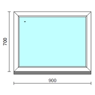 Fix ablak.   90x 70 cm (Rendelhető méretek: szélesség 85-94 cm, magasság 65-74 cm.)  New Balance 85 profilból
