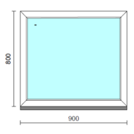 Fix ablak.   90x 80 cm (Rendelhető méretek: szélesség 85-94 cm, magasság 75-84 cm.)   Optima 76 profilból