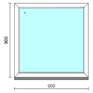 Fix ablak.   90x 90 cm (Rendelhető méretek: szélesség 85-94 cm, magasság 85-94 cm.)   Green 76 profilból