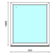 Fix ablak.   90x100 cm (Rendelhető méretek: szélesség 85-94 cm, magasság 95-104 cm.)  New Balance 85 profilból