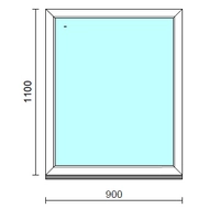 Fix ablak.   90x110 cm (Rendelhető méretek: szélesség 85-94 cm, magasság 105-114 cm.) Deluxe A85 profilból