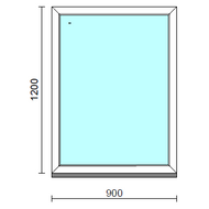 Fix ablak.   90x120 cm (Rendelhető méretek: szélesség 85-94 cm, magasság 115-124 cm.) Deluxe A85 profilból