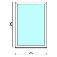 Fix ablak.   90x130 cm (Rendelhető méretek: szélesség 85-94 cm, magasság 125-134 cm.)  New Balance 85 profilból