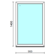 Fix ablak.   90x140 cm (Rendelhető méretek: szélesség 85-94 cm, magasság 135-144 cm.)   Green 76 profilból