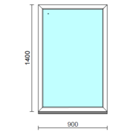 Fix ablak.   90x140 cm (Rendelhető méretek: szélesség 85-94 cm, magasság 135-144 cm.)   Optima 76 profilból