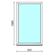 Fix ablak.   90x150 cm (Rendelhető méretek: szélesség 85-94 cm, magasság 145-154 cm.) Deluxe A85 profilból