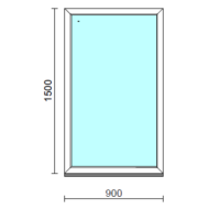 Fix ablak.   90x150 cm (Rendelhető méretek: szélesség 85-94 cm, magasság 145-154 cm.)   Optima 76 profilból