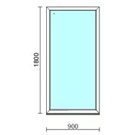 Fix ablak.   90x180 cm (Rendelhető méretek: szélesség 85-94 cm, magasság 175-184 cm.)   Green 76 profilból