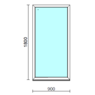 Fix ablak.   90x180 cm (Rendelhető méretek: szélesség 85-94 cm, magasság 175-184 cm.)   Optima 76 profilból