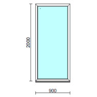 Fix ablak.   90x200 cm (Rendelhető méretek: szélesség 85-94 cm, magasság 195-204 cm.) Deluxe A85 profilból