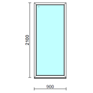 Fix ablak.   90x210 cm (Rendelhető méretek: szélesség 85-94 cm, magasság 205-214 cm.)  New Balance 85 profilból