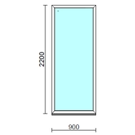 Fix ablak.   90x220 cm (Rendelhető méretek: szélesség 85-94 cm, magasság 215-224 cm.)  New Balance 85 profilból