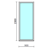 Fix ablak.   90x230 cm (Rendelhető méretek: szélesség 85-94 cm, magasság 225-234 cm.)  New Balance 85 profilból