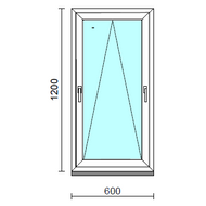 Kétkilincses bukó ablak.   60x120 cm (Rendelhető méretek: szélesség 55- 64 cm, magasság 115-124 cm.)   Green 76 profilból