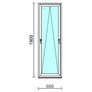 Kétkilincses bukó ablak.   60x190 cm (Rendelhető méretek: szélesség 55- 64 cm, magasság 185-194 cm.)  New Balance 85 profilból