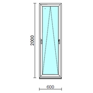 Kétkilincses bukó ablak.   60x200 cm (Rendelhető méretek: szélesség 55- 64 cm, magasság 195-200 cm.)  New Balance 85 profilból