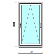 Kétkilincses bukó ablak.   70x130 cm (Rendelhető méretek: szélesség 65- 74 cm, magasság 125-134 cm.) Deluxe A85 profilból