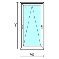 Kétkilincses bukó ablak.   70x140 cm (Rendelhető méretek: szélesség 65- 74 cm, magasság 135-144 cm.)  New Balance 85 profilból