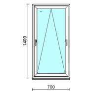 Kétkilincses bukó ablak.   70x140 cm (Rendelhető méretek: szélesség 65- 74 cm, magasság 135-144 cm.) Deluxe A85 profilból