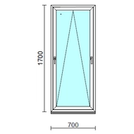 Kétkilincses bukó ablak.   70x170 cm (Rendelhető méretek: szélesség 65- 74 cm, magasság 165-174 cm.)  New Balance 85 profilból