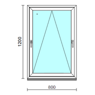 Kétkilincses bukó ablak.   80x120 cm (Rendelhető méretek: szélesség 75- 84 cm, magasság 115-124 cm.) Deluxe A85 profilból