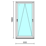 Kétkilincses bukó ablak.   80x160 cm (Rendelhető méretek: szélesség 75- 84 cm, magasság 155-164 cm.)   Green 76 profilból