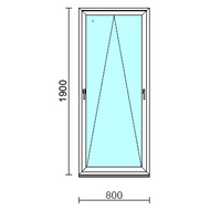 Kétkilincses bukó ablak.   80x190 cm (Rendelhető méretek: szélesség 75- 84 cm, magasság 185-194 cm.) Deluxe A85 profilból