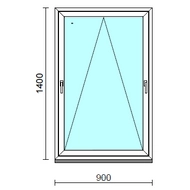 Kétkilincses bukó ablak.   90x140 cm (Rendelhető méretek: szélesség 85- 90 cm, magasság 135-144 cm.) Deluxe A85 profilból