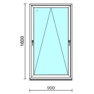 Kétkilincses bukó ablak.   90x160 cm (Rendelhető méretek: szélesség 85- 90 cm, magasság 155-164 cm.) Deluxe A85 profilból