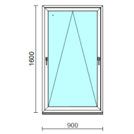 Kétkilincses bukó ablak.   90x160 cm (Rendelhető méretek: szélesség 85- 90 cm, magasság 155-164 cm.)  New Balance 85 profilból