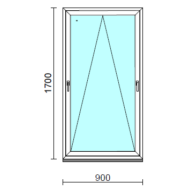 Kétkilincses bukó ablak.   90x170 cm (Rendelhető méretek: szélesség 85- 90 cm, magasság 165-174 cm.)  New Balance 85 profilból