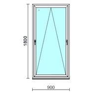 Kétkilincses bukó ablak.   90x180 cm (Rendelhető méretek: szélesség 85- 90 cm, magasság 175-184 cm.) Deluxe A85 profilból