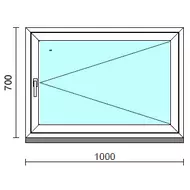 Nyíló ablak.  100x 70 cm (Rendelhető méretek: szélesség 95-100 cm, magasság - 74 cm.) Deluxe A85 profilból