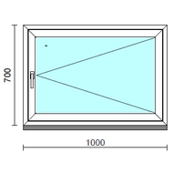 Nyíló ablak.  100x 70 cm (Rendelhető méretek: szélesség 95-100 cm, magasság - 74 cm.)  New Balance 85 profilból