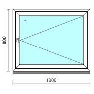 Nyíló ablak.  100x 80 cm (Rendelhető méretek: szélesség 95-104 cm, magasság 75- 84 cm.)  New Balance 85 profilból