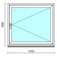 Nyíló ablak.  100x 90 cm (Rendelhető méretek: szélesség 95-104 cm, magasság 85- 94 cm.) Deluxe A85 profilból