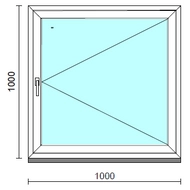 Nyíló ablak.  100x100 cm (Rendelhető méretek: szélesség 95-104 cm, magasság 95-104 cm.)  New Balance 85 profilból