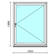 Nyíló ablak.  100x130 cm (Rendelhető méretek: szélesség 95-104 cm, magasság 125-134 cm.) Deluxe A85 profilból