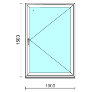 Nyíló ablak.  100x150 cm (Rendelhető méretek: szélesség 95-104 cm, magasság 145-154 cm.) Deluxe A85 profilból