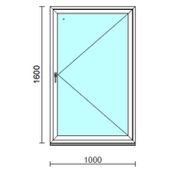 Nyíló ablak.  100x160 cm (Rendelhető méretek: szélesség 95-104 cm, magasság 155-164 cm.) Deluxe A85 profilból