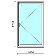 Nyíló ablak.  100x170 cm (Rendelhető méretek: szélesség 95-104 cm, magasság 165-174 cm.) Deluxe A85 profilból