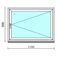 Nyíló ablak.  110x 80 cm (Rendelhető méretek: szélesség 105-110 cm, magasság - 84 cm.) Deluxe A85 profilból