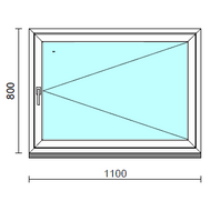 Nyíló ablak.  110x 80 cm (Rendelhető méretek: szélesség 105-110 cm, magasság - 84 cm.)  New Balance 85 profilból