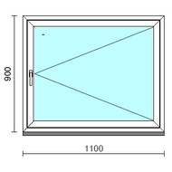 Nyíló ablak.  110x 90 cm (Rendelhető méretek: szélesség 105-114 cm, magasság 85- 94 cm.) Deluxe A85 profilból