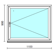 Nyíló ablak.  110x 90 cm (Rendelhető méretek: szélesség 105-114 cm, magasság 85- 94 cm.)  New Balance 85 profilból